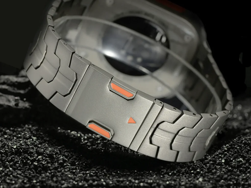 HB-10B Titanium Magnetic Watch Band HB-10B titanium watch band magnetic clasp close-up