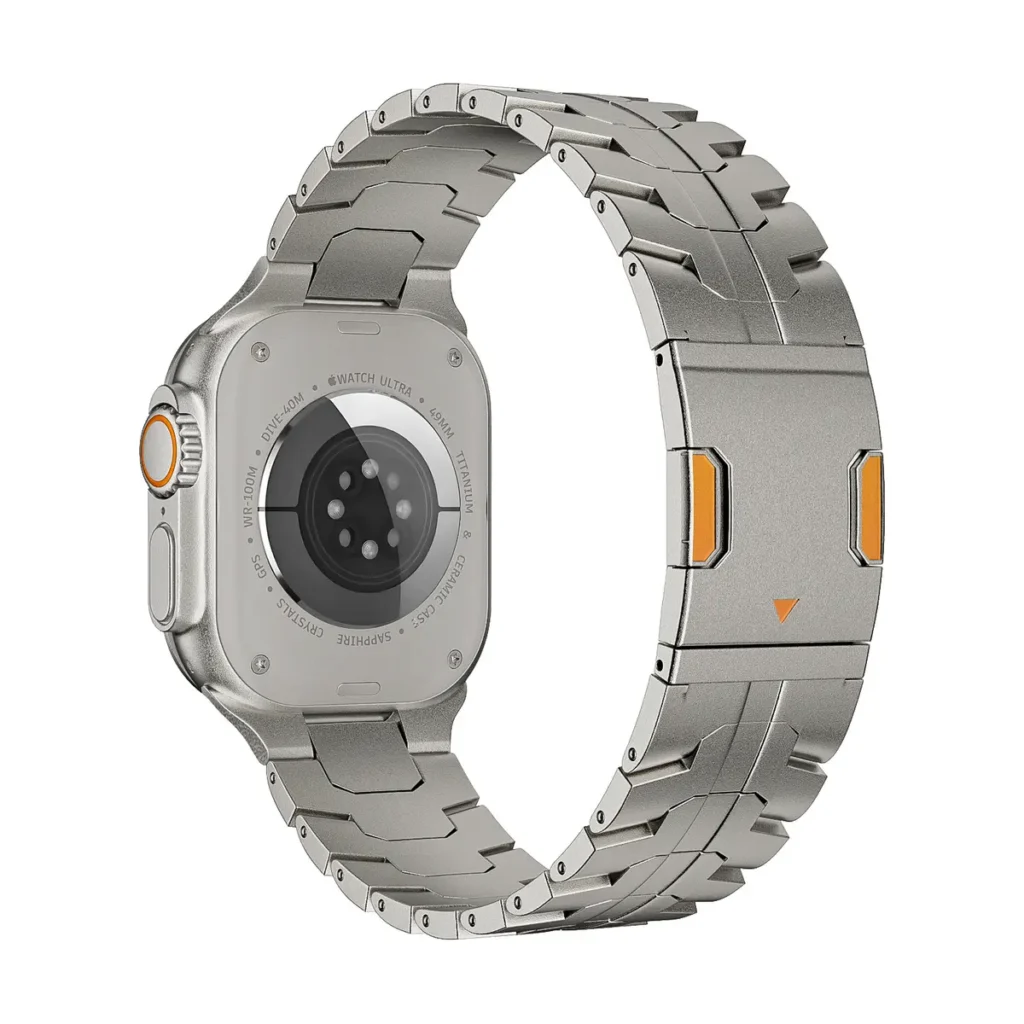 HB-10B Titanium Magnetic Watch Band HB-10B titanium finish magnetic Apple Watch band