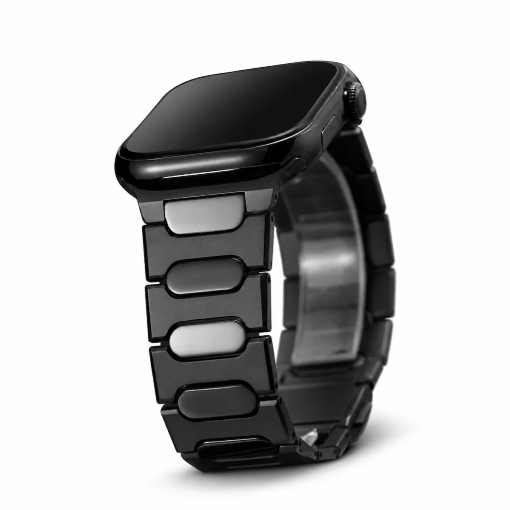 HB-13A Titanium Magnetic Watch Band hb 13a gallery 03 black three quarter