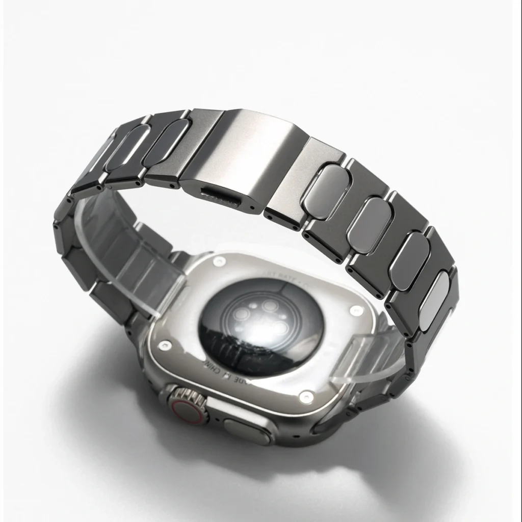 HB-13A Titanium Magnetic Watch Band hb 13a gallery 04 back view