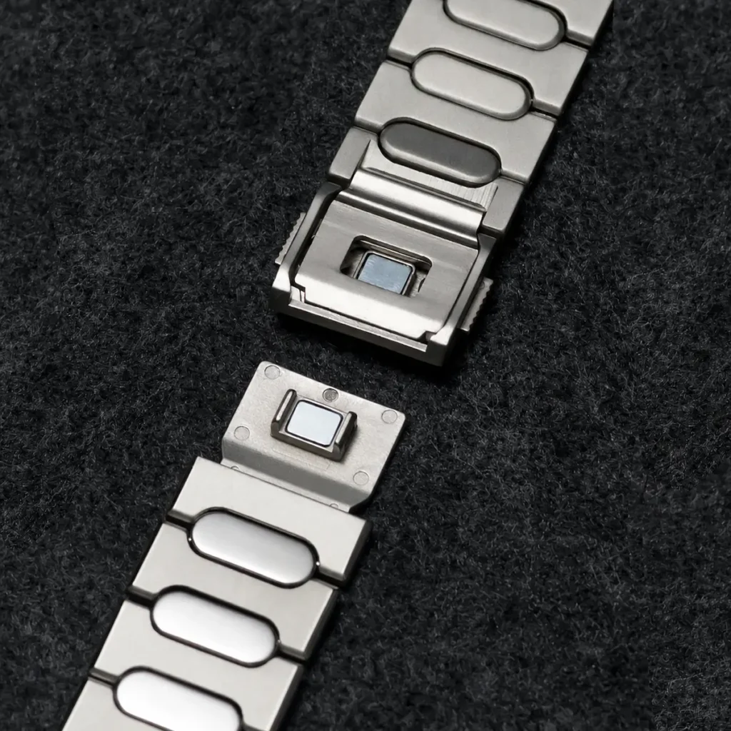 HB-13A Titanium Magnetic Watch Band hb 13a magnetic clasp overview