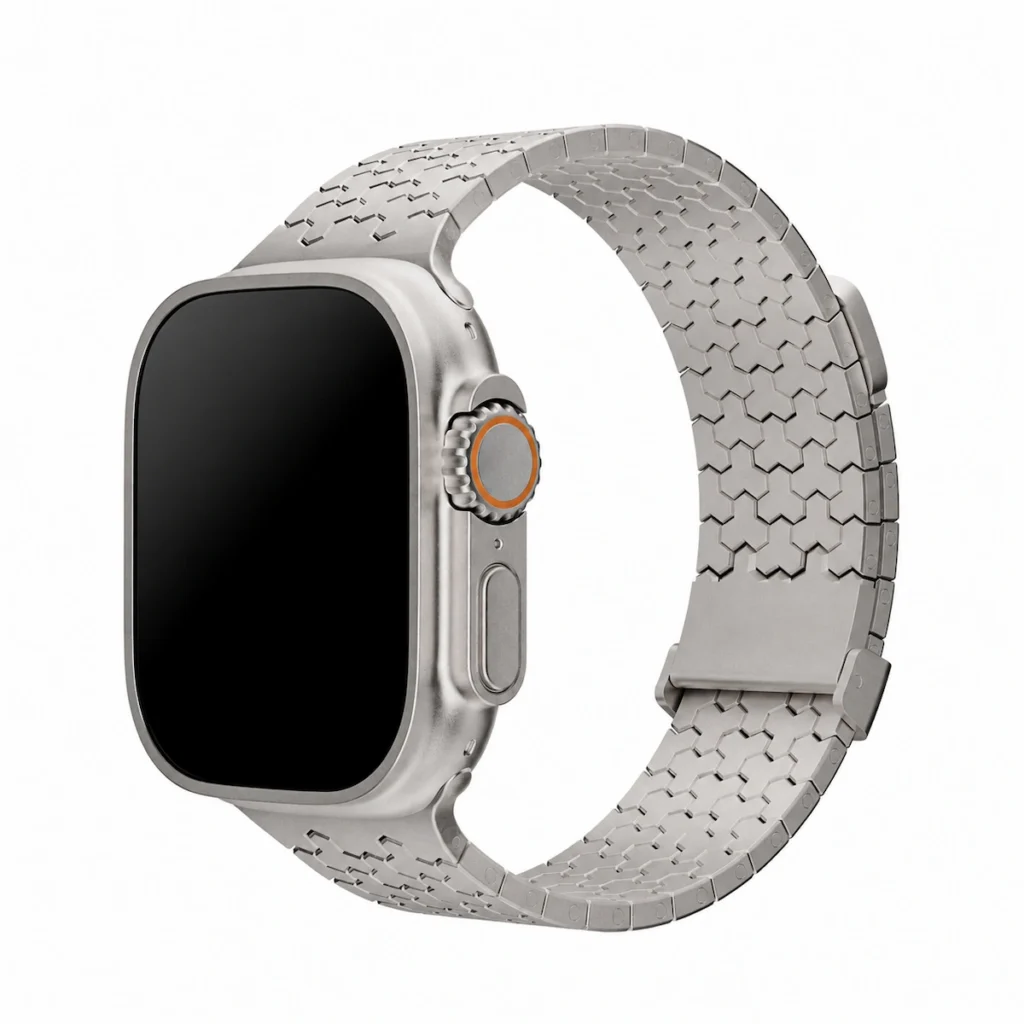 HB-25 Stainless Steel Magnetic Watch Band hb 25 gallery 02 titanium front