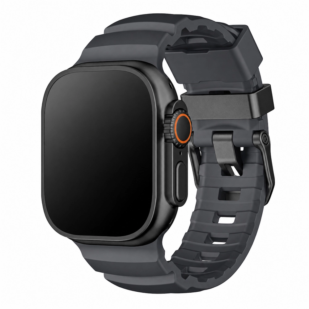 Products HB-30 black FKM pin buckle Apple Watch band