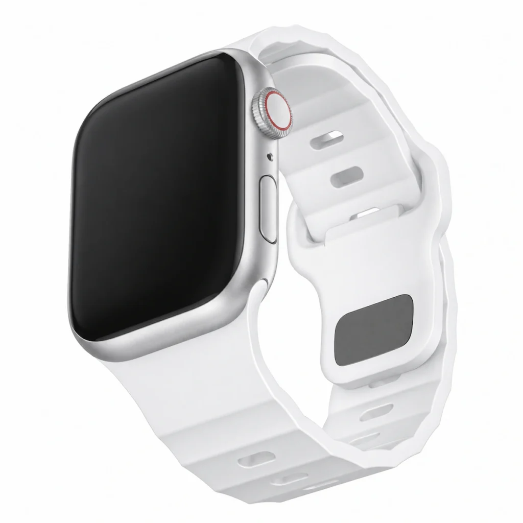 HB-31 FKM Snap Buckle Watch Band HB-31 off-white FKM snap buckle watch band