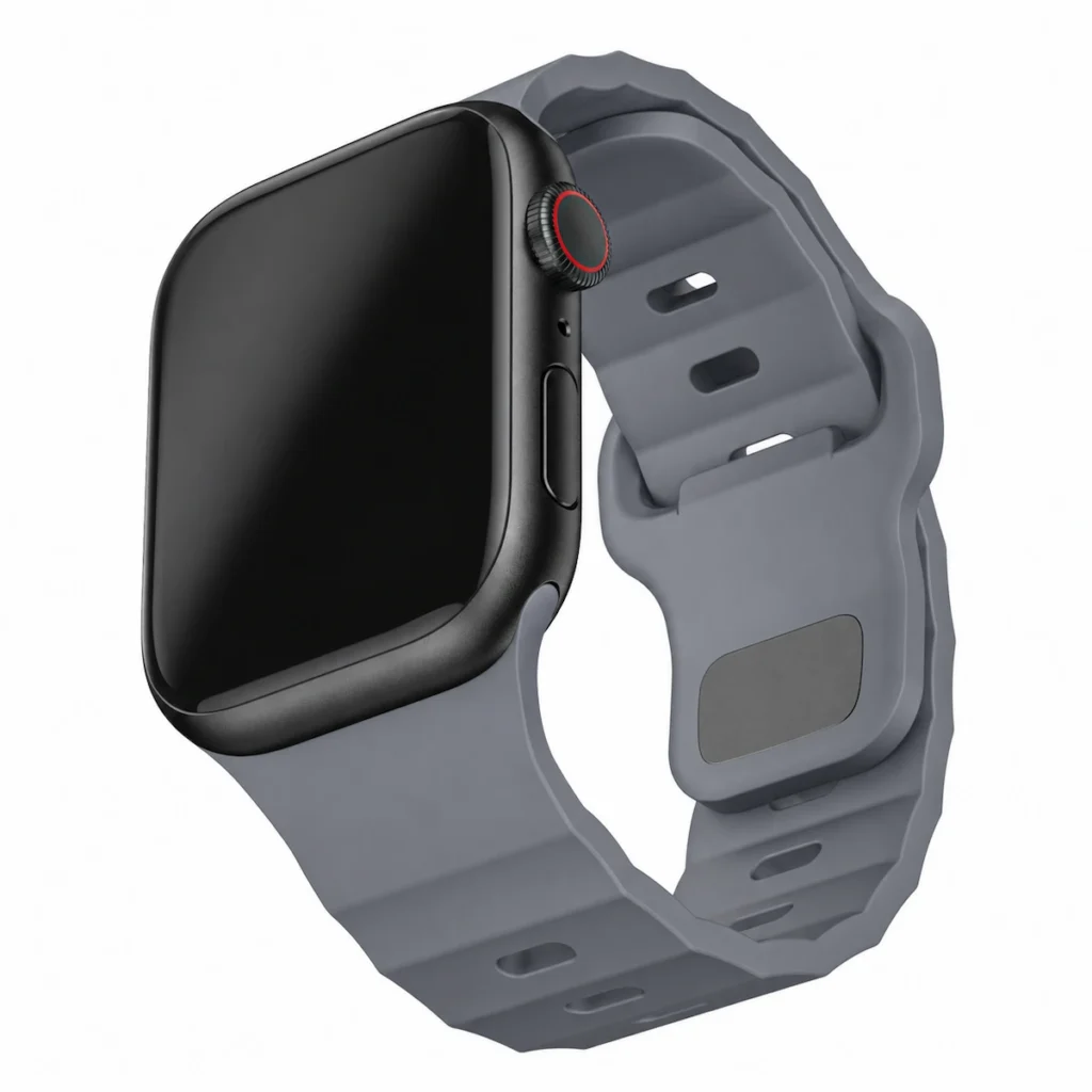 HB-31 FKM Snap Buckle Watch Band HB-31 gray FKM snap buckle watch band
